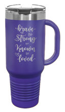 Load image into Gallery viewer, Brave Strong Known Loved 40oz Handle Mug Laser Engraved
