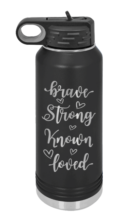 Brave Strong Known Loved - 32oz Mug Laser Engraved- Black