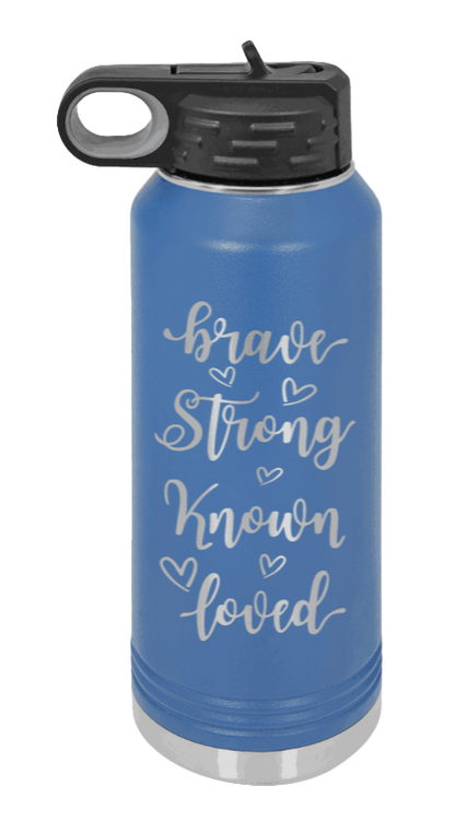 Brave Strong Known Loved - 32oz Mug Laser Engraved- Royal Blue