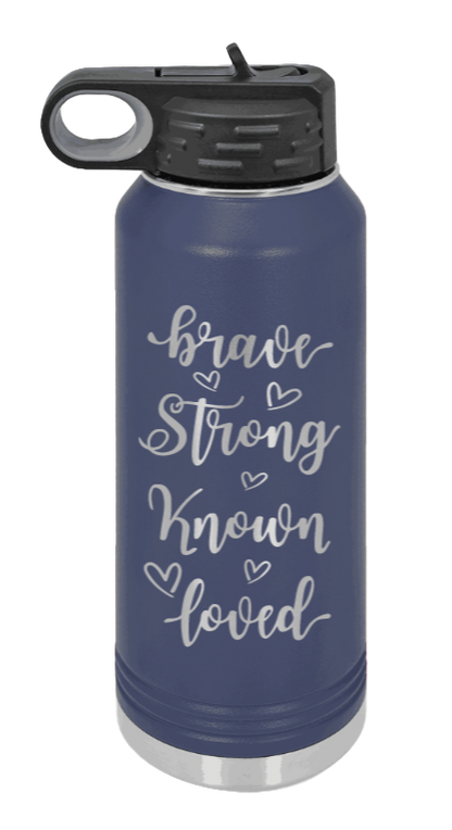 Brave Strong Known Loved - 32oz Mug Laser Engraved- Navy