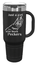 Load image into Gallery viewer, Just A Girl Who Loves Peckers 40oz Handle Mug Laser Engraved
