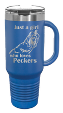 Load image into Gallery viewer, Just A Girl Who Loves Peckers 40oz Handle Mug Laser Engraved
