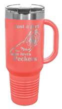 Load image into Gallery viewer, Just A Girl Who Loves Peckers 40oz Handle Mug Laser Engraved
