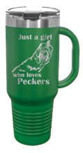 Load image into Gallery viewer, Just A Girl Who Loves Peckers 40oz Handle Mug Laser Engraved
