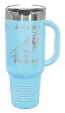 Load image into Gallery viewer, Just A Girl Who Loves Peckers 40oz Handle Mug Laser Engraved
