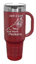 Load image into Gallery viewer, Just A Girl Who Loves Peckers 40oz Handle Mug Laser Engraved
