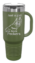 Load image into Gallery viewer, Just A Girl Who Loves Peckers 40oz Handle Mug Laser Engraved
