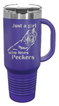 Load image into Gallery viewer, Just A Girl Who Loves Peckers 40oz Handle Mug Laser Engraved
