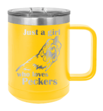 Load image into Gallery viewer, Just A Girl Who Loves Peckers Laser Engraved Mug (Etched)
