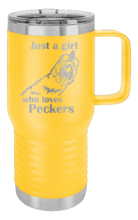 Load image into Gallery viewer, Just A Girl Who Loves Peckers Laser Engraved Mug (Etched)
