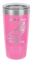 Load image into Gallery viewer, Just a Girl who loves Peckers Laser Engraved Tumbler (Etched)
