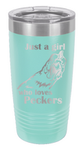 Load image into Gallery viewer, Just a Girl who loves Peckers Laser Engraved Tumbler (Etched)
