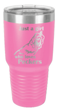 Load image into Gallery viewer, Just a Girl who loves Peckers Laser Engraved Tumbler (Etched)
