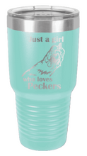 Load image into Gallery viewer, Just a Girl who loves Peckers Laser Engraved Tumbler (Etched)
