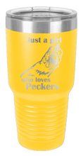 Load image into Gallery viewer, Just a Girl who loves Peckers Laser Engraved Tumbler (Etched)
