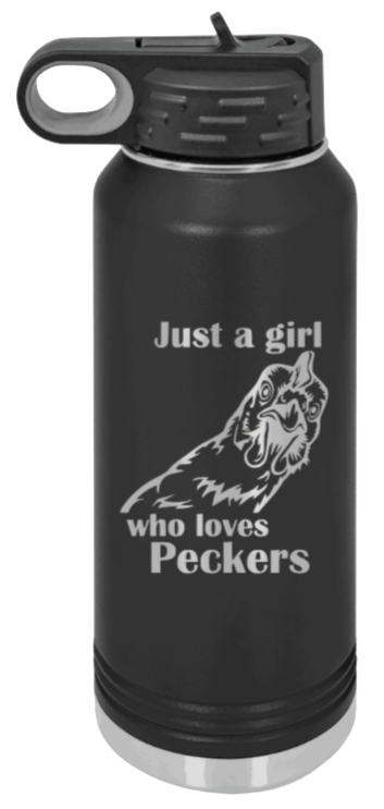 Just A Girl Who Loves Peckers - 32oz Mug Laser Engraved- Black