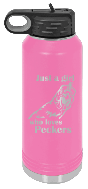 Just A Girl Who Loves Peckers - 32oz Mug Laser Engraved- Pink
