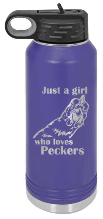 Just A Girl Who Loves Peckers - 32oz Mug Laser Engraved- Purple