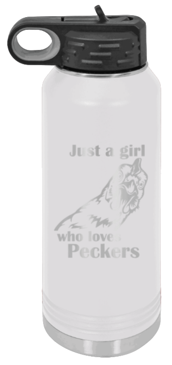 Just A Girl Who Loves Peckers - 32oz Mug Laser Engraved- White