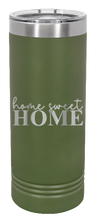 Load image into Gallery viewer, Home Sweet Home Laser Engraved Skinny Tumbler (Etched)
