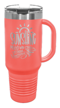 Load image into Gallery viewer, Sunshine Mixed with a Little Hurricane 40oz Handle Mug Laser Engraved
