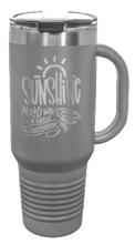 Load image into Gallery viewer, Sunshine Mixed with a Little Hurricane 40oz Handle Mug Laser Engraved
