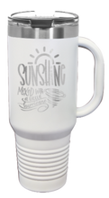 Load image into Gallery viewer, Sunshine Mixed with a Little Hurricane 40oz Handle Mug Laser Engraved
