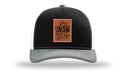 Sunshine Mixed With a Hurricane Leather Patch Richardson 112 Hat