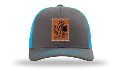 Sunshine Mixed With a Hurricane Leather Patch Richardson 112 Hat