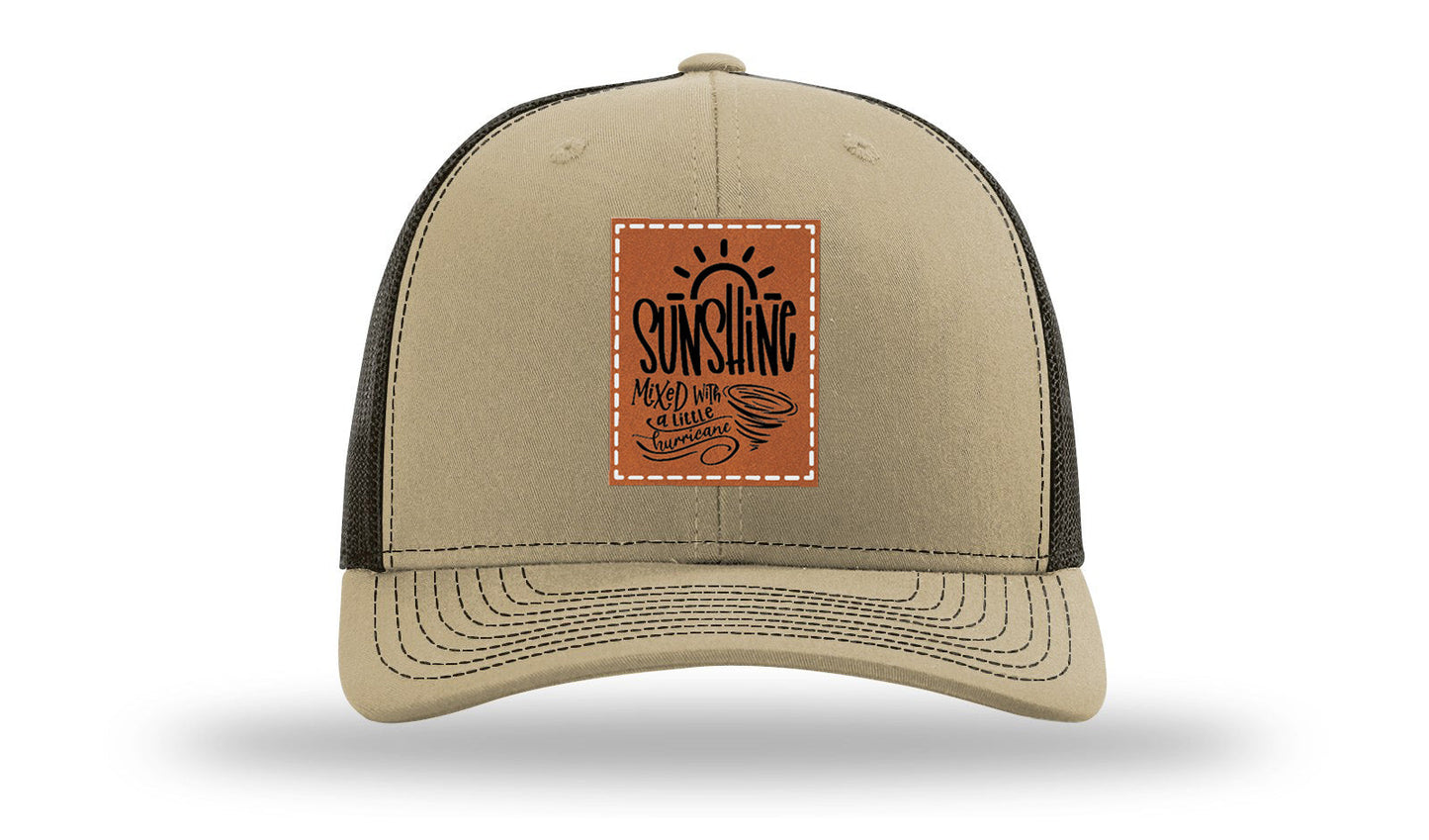 Sunshine Mixed With a Hurricane Leather Patch Richardson 112 Hat