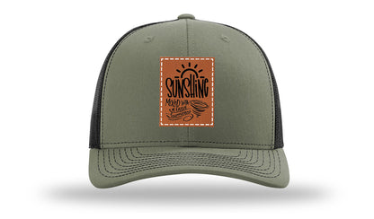Sunshine Mixed With a Hurricane Leather Patch Richardson 112 Hat