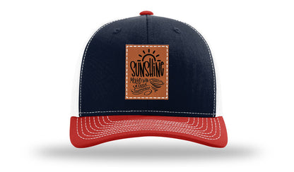 Sunshine Mixed With a Hurricane Leather Patch Richardson 112 Hat