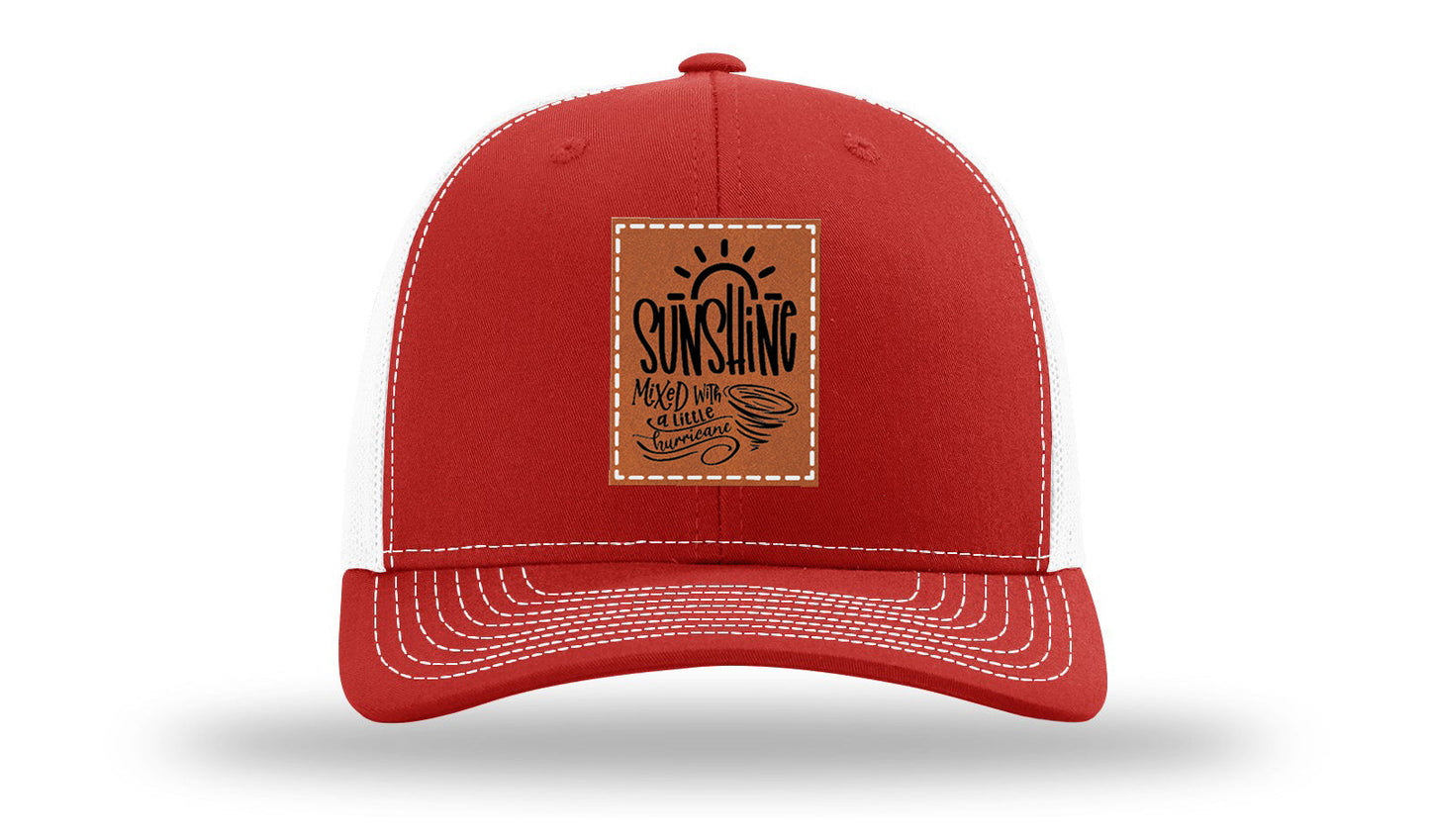 Sunshine Mixed With a Hurricane Leather Patch Richardson 112 Hat