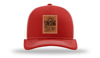 Sunshine Mixed With a Hurricane Leather Patch Richardson 112 Hat