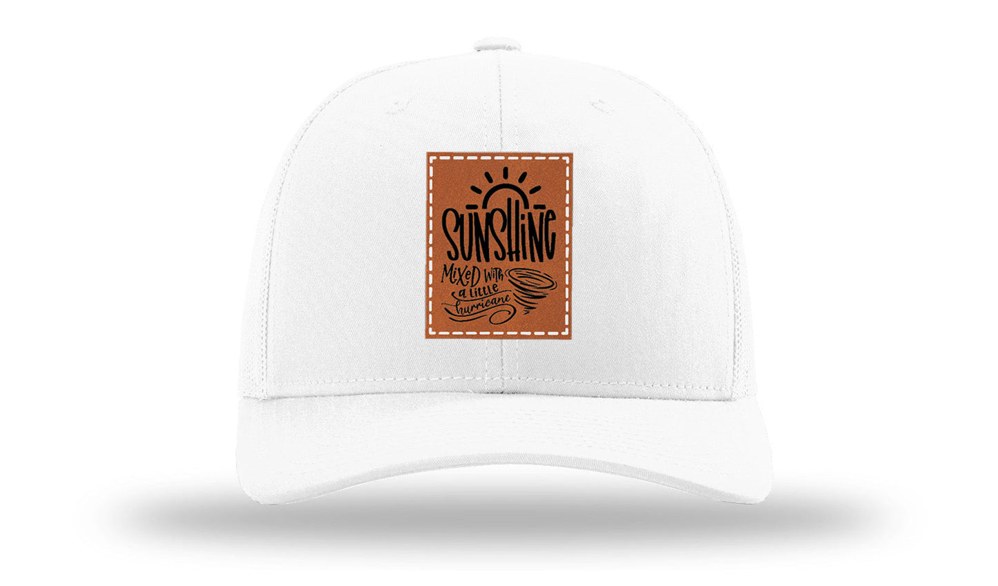 Sunshine Mixed With a Hurricane Leather Patch Richardson 112 Hat