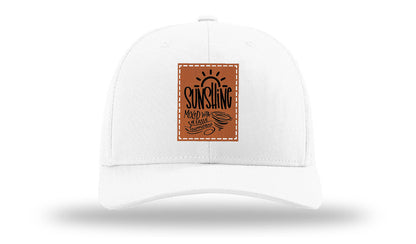 Sunshine Mixed With a Hurricane Leather Patch Richardson 112 Hat