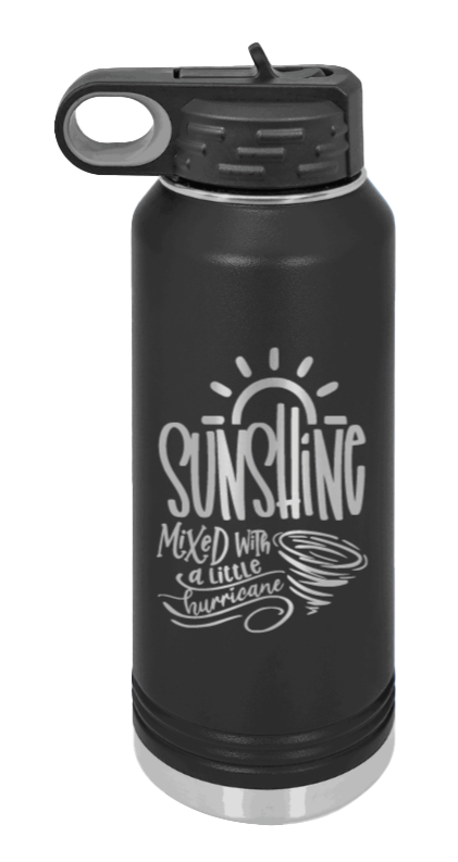 Sunshine Mixed With Hurricane - 32oz Mug Laser Engraved- Black