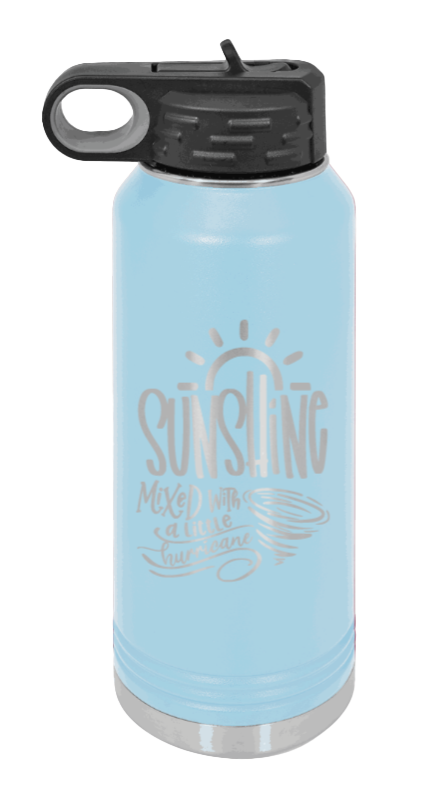 Sunshine Mixed With Hurricane - 32oz Mug Laser Engraved- Light Blue