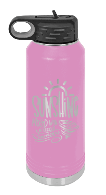Sunshine Mixed With Hurricane - 32oz Mug Laser Engraved- Light Purple