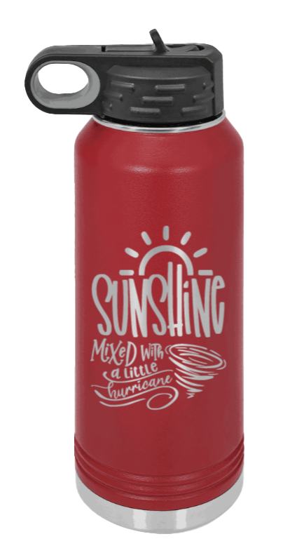 Sunshine Mixed With Hurricane - 32oz Mug Laser Engraved- Maroon