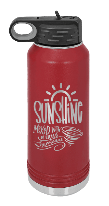 Sunshine Mixed With Hurricane - 32oz Mug Laser Engraved- Maroon