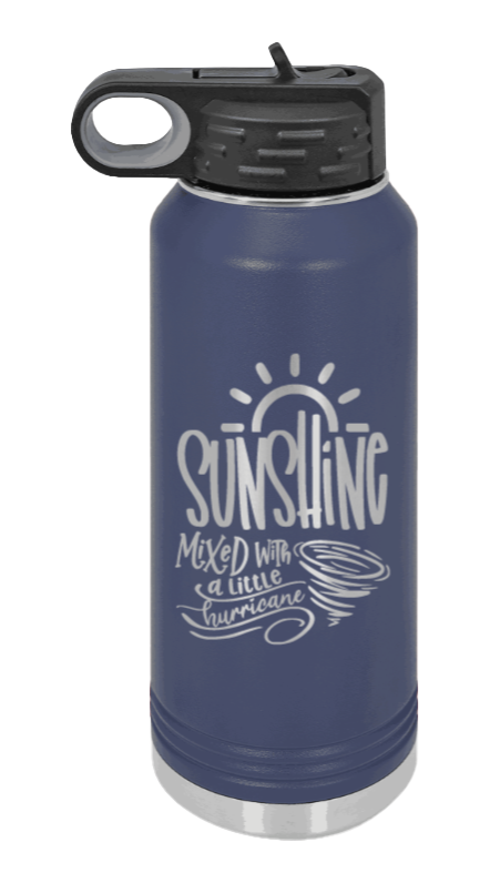Sunshine Mixed With Hurricane - 32oz Mug Laser Engraved- Navy