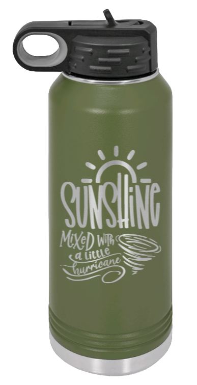 Sunshine Mixed With Hurricane - 32oz Mug Laser Engraved- Olive