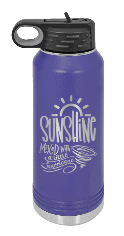 Sunshine Mixed With Hurricane - 32oz Mug Laser Engraved- Purple