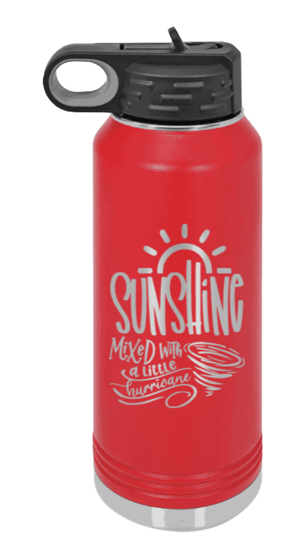 Sunshine Mixed With Hurricane - 32oz Mug Laser Engraved- Red