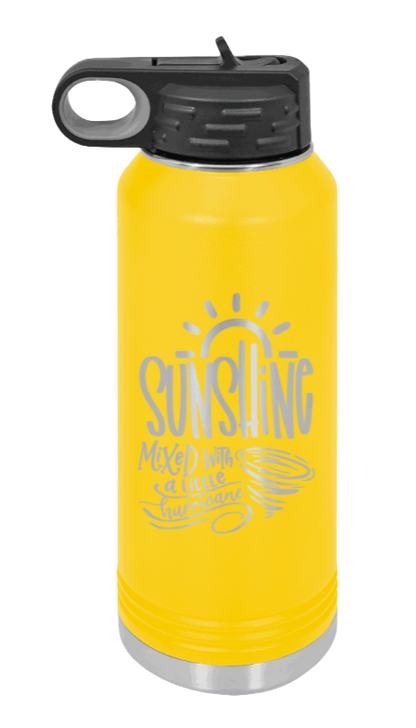Sunshine Mixed With Hurricane - 32oz Mug Laser Engraved- Yellow