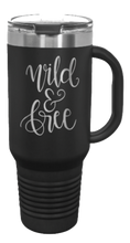 Load image into Gallery viewer, Wild and Free 40oz Handle Mug Laser Engraved
