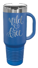 Load image into Gallery viewer, Wild and Free 40oz Handle Mug Laser Engraved
