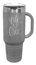 Load image into Gallery viewer, Wild and Free 40oz Handle Mug Laser Engraved
