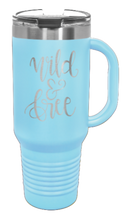 Load image into Gallery viewer, Wild and Free 40oz Handle Mug Laser Engraved
